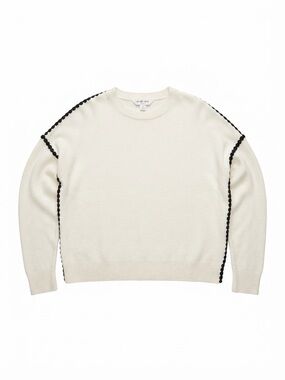 Ever New Melbourne Cream Off-White Knit Sweater with Wool & Cashmere Size Small